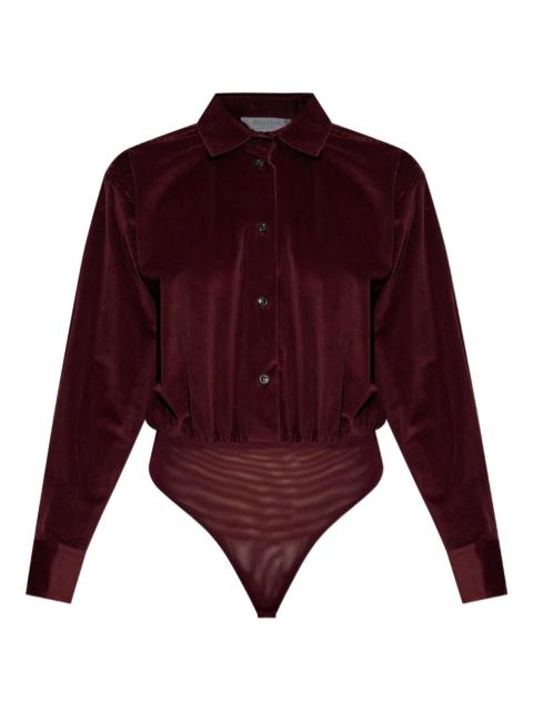 Max Mara Max Mara Velvet Buttoned Bodysuit