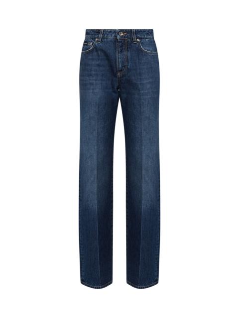 Dolce & Gabbana Blue cotton denim straight jeans
