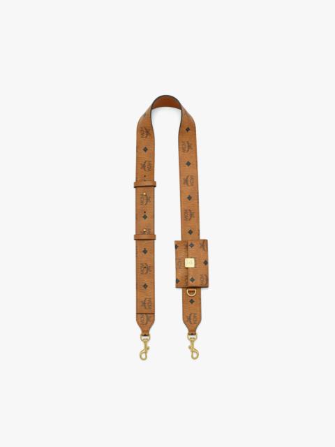 MCM Aren Shoulder Strap with Pouch in Visetos