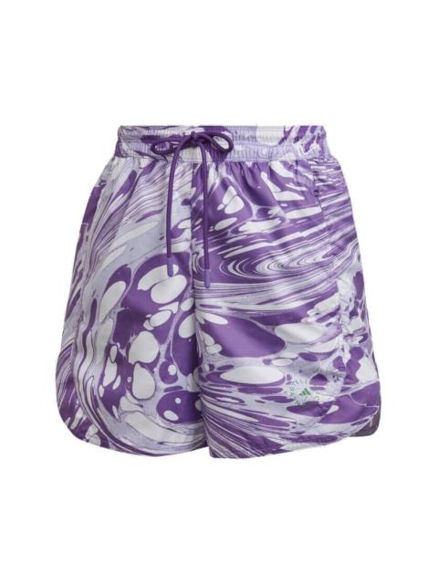 adidas (WMNS) adidas by Stella McCartney TruePurpose Printed training shorts 'Purple White' HG6883