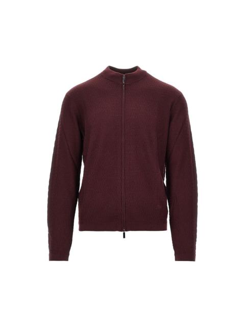 EMPORIO ARMANI VIRGIN WOOL KNITTED CARDIGAN