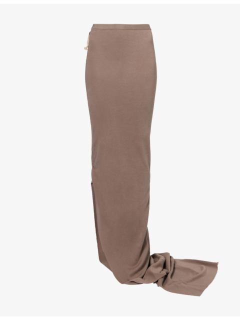 Rick Owens Edfu Slit Cotton Maxi Skirt