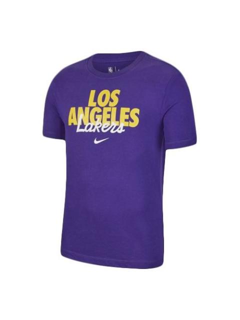 Nike Los Angeles Lakers DNA Dri-FIT NBA Short Sleeve Purple CK8959-547