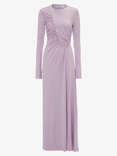 Ruched Detail Floor-Length Gown In Petunia