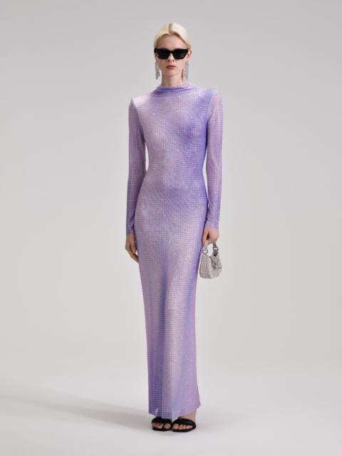 Lilac Contour Print Maxi Dress