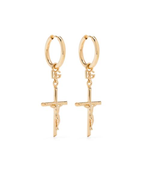 Dolce & Gabbana cross-pendant earrings
