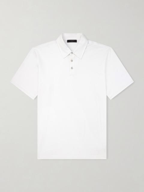 SLOWEAR Cotton and Silk-Blend Jersey Polo Shirt