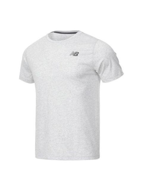 New Balance 새로운 균형 Heathertech Athletics 티셔츠 'Grey' AMT11070-AG
