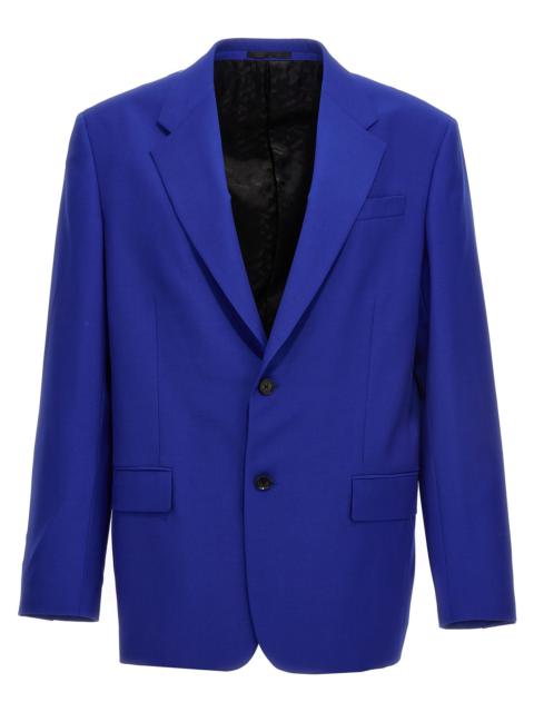 VERSACE Single-Breasted Blazer Jacket Jackets Blue
