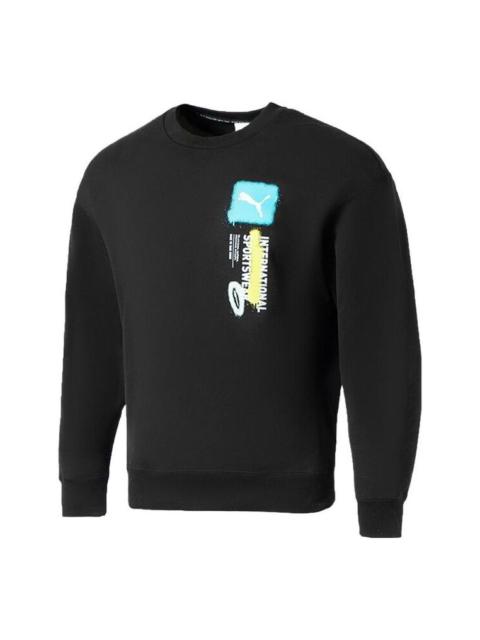 PUMA PUMA Logo International Sportswear Sweatshirt 'Black' 536303-01