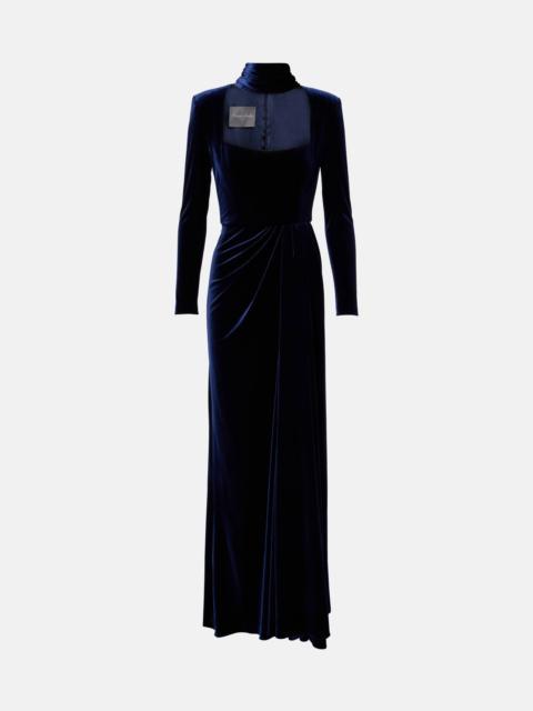 Monique Lhuillier Belted velvet gown