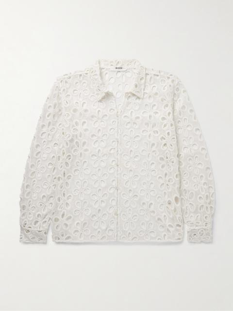 BODE Primrose Broderie Anglaise Cotton-Lace Shirt