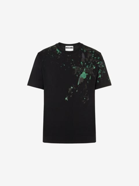 PAINTED EFFECT STRETCH JERSEY T-SHIRT