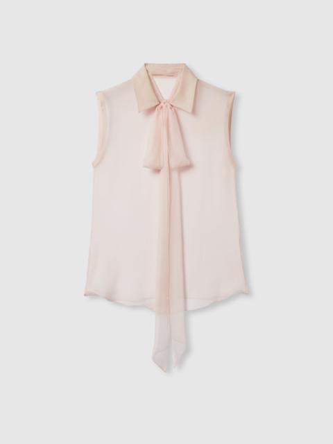 GUCCI Silk chiffon sleeveless shirt
