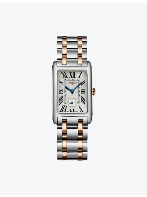Longines L5.512.5.71.7 Longines DolceVita Stainless-Steel and 18ct Pink-Gold Quartz Watch