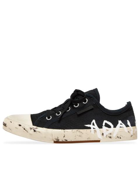 BALENCIAGA (WMNS) Balenciaga Paris Low Top Graffiti Sneakers 'Black and White Destroyed Cotton' 688757W3RR51099