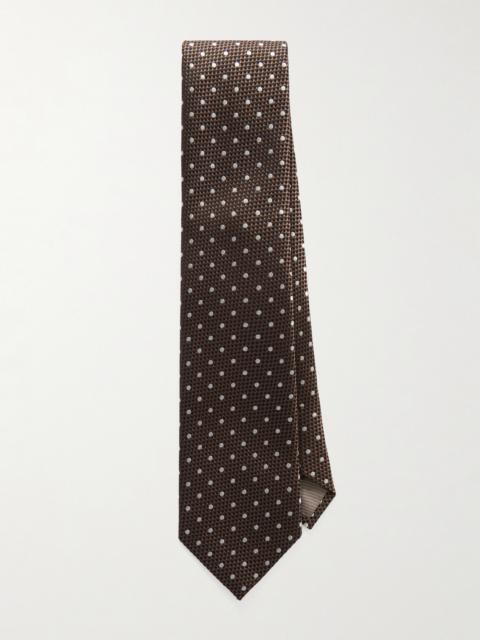 TOM FORD 8cm Embroidered Polka-Dot Silk-Jacquard Tie