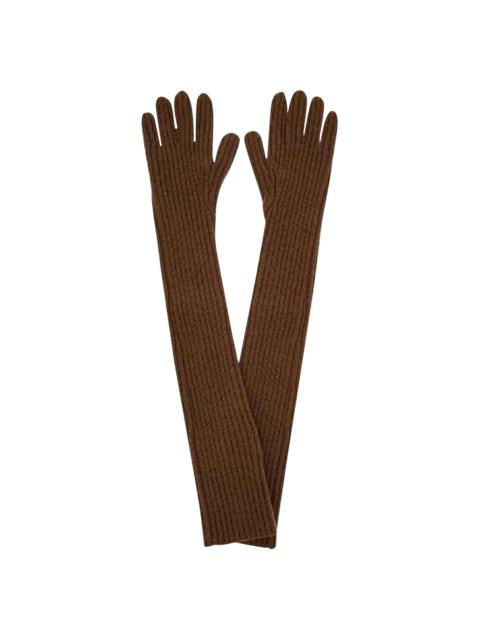 Dries Van Noten Dries Van Noten Long Wool Gloves 'Brown'