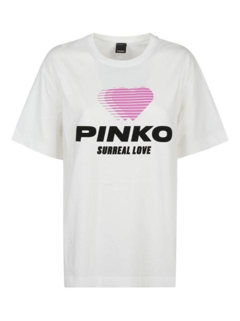 PINKO heart-logo cotton T-shirt