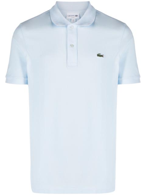 LACOSTE logo-patch cotton polo shirt