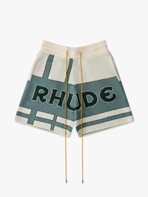 Rhude PALM KNIT SHORTS