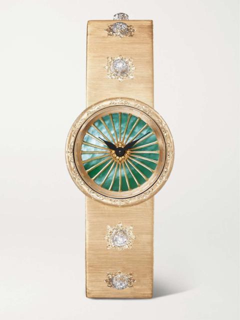 Buccellati Macri 24mm 18-karat gold, mother-of-pearl and diamond watch