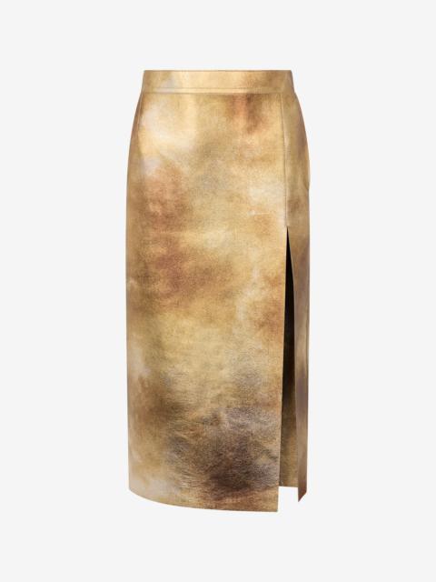 Roberto Cavalli Texture Skirt with Slit