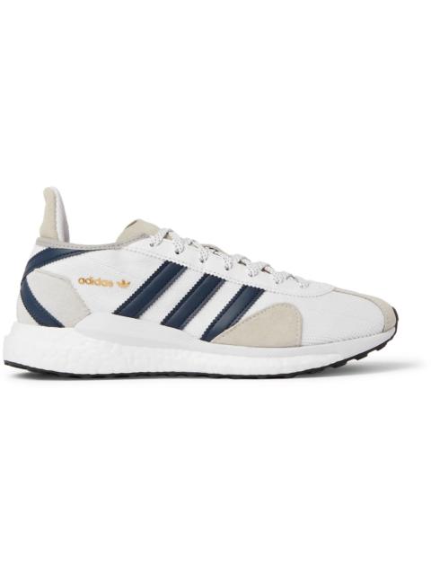 + Human Made Tokio Solar Leather-Trimmed Mesh and Suede Sneakers