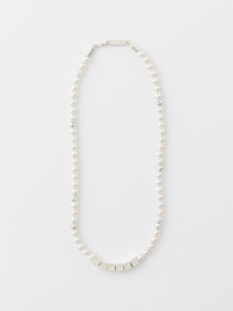 Ambush PEARL LETTER BLOCK NECKLACE