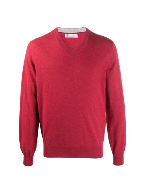 Brunello Cucinelli V-neck cashmere jumper