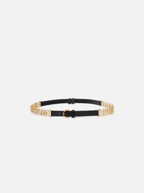 PINKO BELT WITH CHAIN INSERT, 2 CM