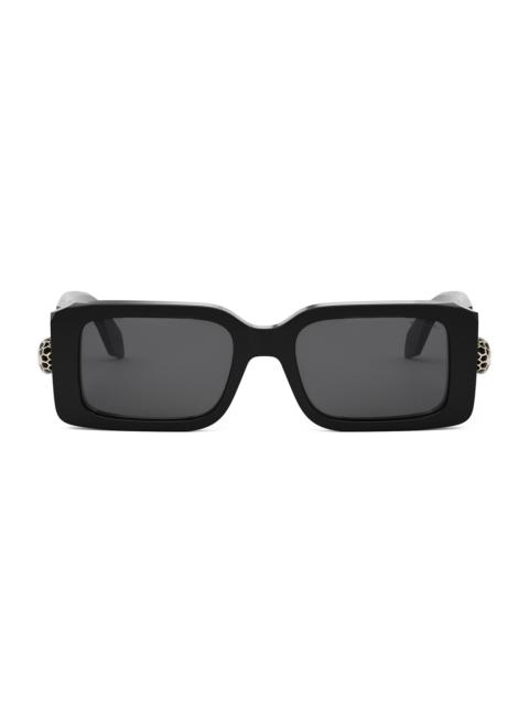 BVLGARI Women's Serpenti Forever 53MM Rectangular Sunglasses - Black Gold Black