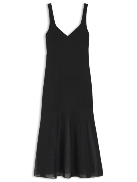 BOSS SATIN SLIP DRESS WITH SILK-ORGANZA INSERTS