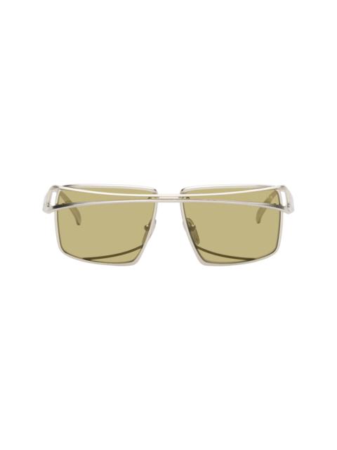 Prada Silver Square Metal Sunglasses