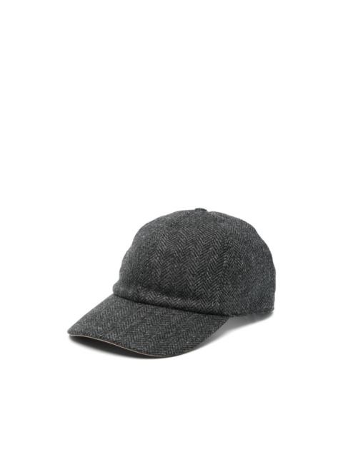 Canali herringbone-pattern wool cap