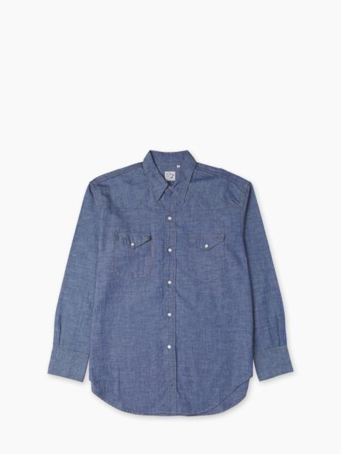orSlow ORSLOW RELAXED WESTERN CHAMBRAY SHIRT BLUE