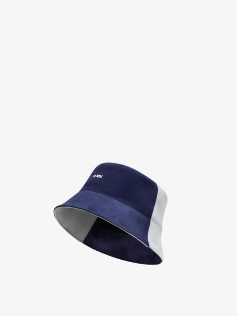 FENDI Blue suede bucket hat