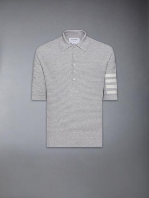 Thom Browne Linen Cotton 4-Bar Relaxed Fit Polo