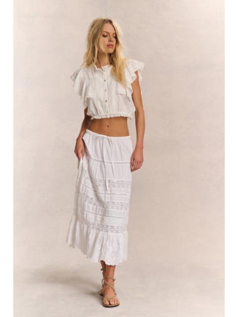 LoveShackFancy Donna Heritage Midi Skirt