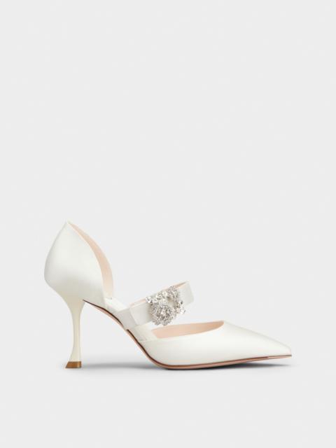 Roger Vivier Efflorescence D'Orsay Mary Jane Pumps in satin