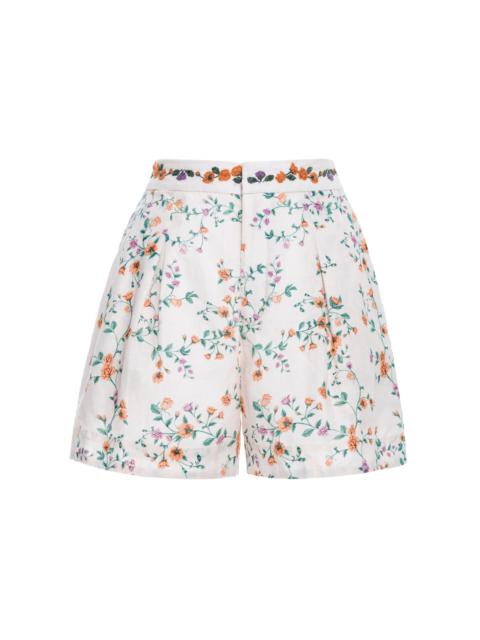 Martea Printed Linen Shorts floral