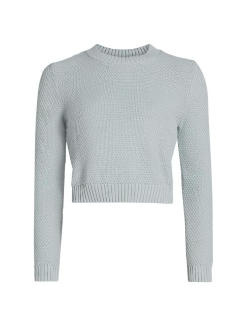 Altuzarra Women's Pogo Cotton-Blend Crop Sweater - Storm