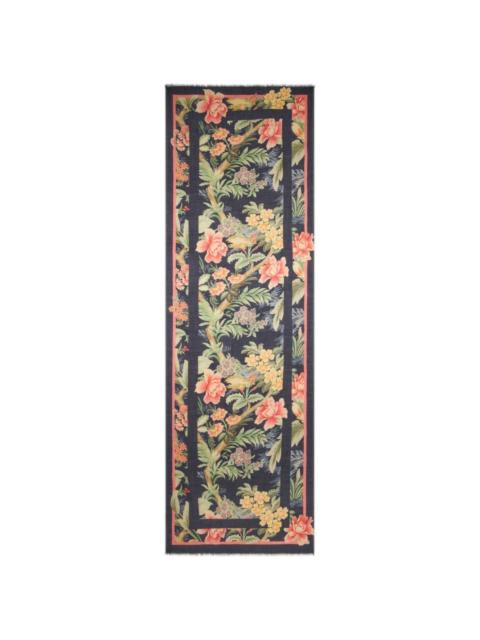 Etro floral-print wool-silk blend scarf