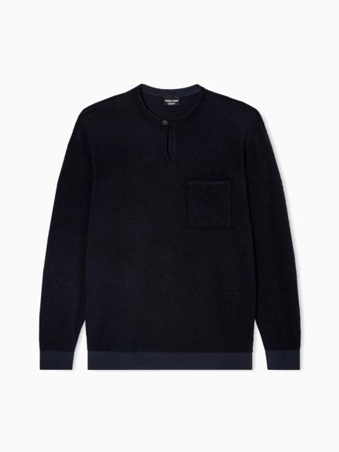 GIORGIO ARMANI PURE CASHMERE JERSEY CREW-NECK JUMPER