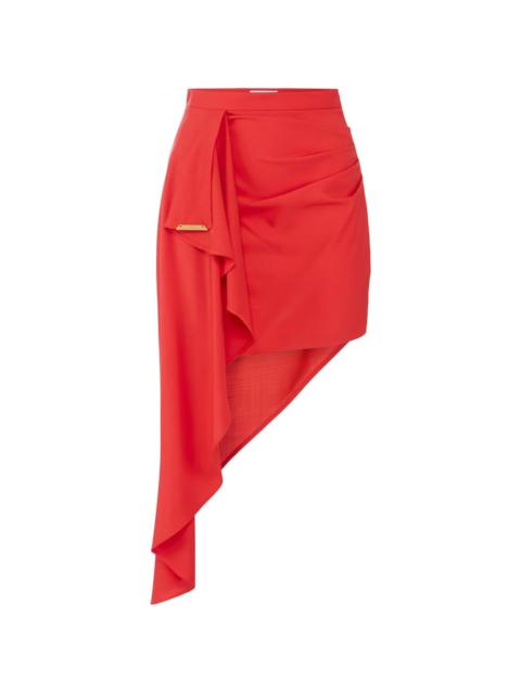 ELISABETTA FRANCHI Cool asymmetric draping skirt