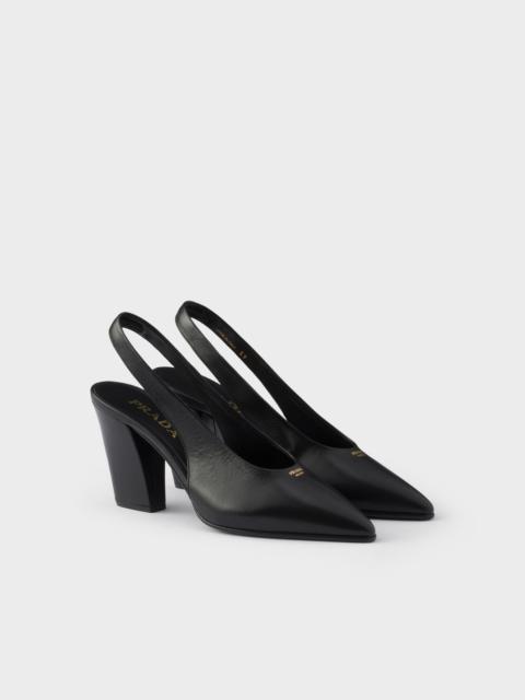 Prada Leather slingback pumps