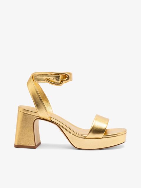 Dolly Verona Low Sandal In Gold Metallic Leather