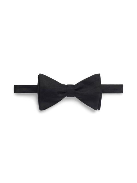 BALENCIAGA Men's Bb Monogram Evening Bow Tie in Black