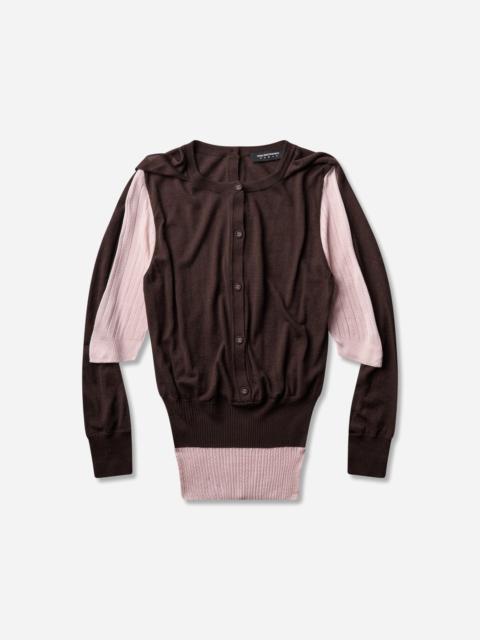 Kiko Kostadinov Women's Corella Double Sleeve Jumper Mahogany
