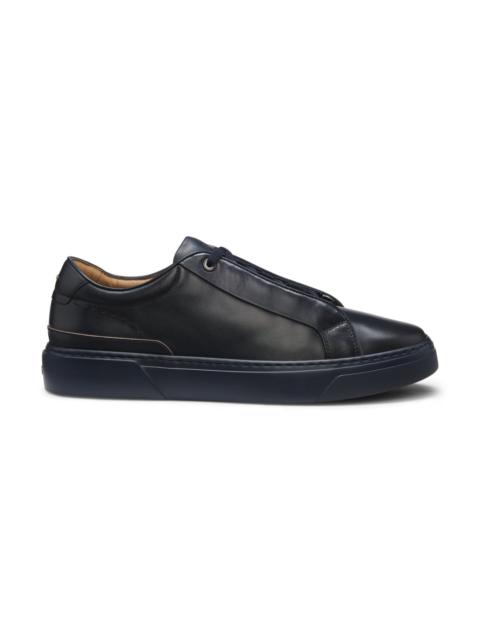 BOSS GARY SNEAKERS IN BRUSHED LEATHER WITH ELASTIC LACES